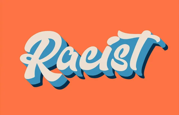Rasistické Ručně Psané Slovo Text Pro Design Typografie Oranžové Barvě — Stockový vektor