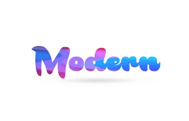 pembe mavi renkli kart simgesini veya tipografi logo tasarımı için uygun modern kelime