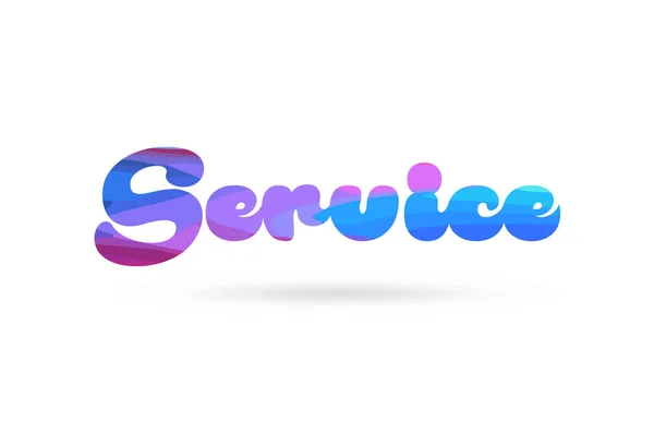 Service Wort Mit Rosa Blauer Farbe Geeignet Für Kartensymbol Oder — Stockvektor