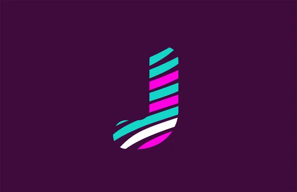 会社やビジネスのロゴとして線のストライプのアルファベット文字Jのデザイン — ストックベクタ