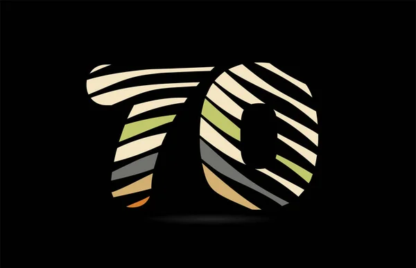 第70号设计 以条纹线作为公司或企业的标志 — 图库矢量图片