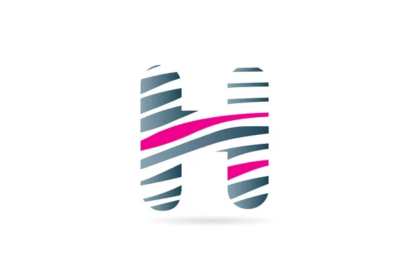 Bir Şirket Veya Işletme Için Logo Olarak Çizgili Harfi Dizaynı — Stok Vektör