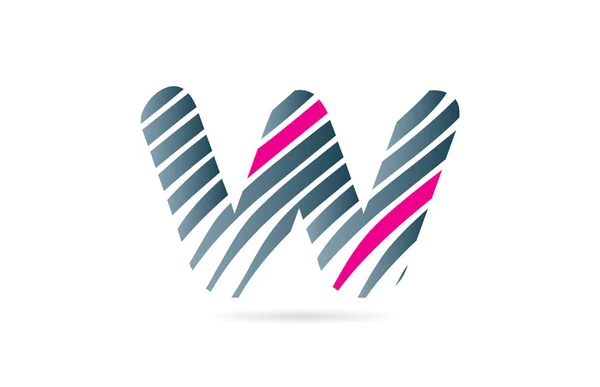 Bir Şirket Veya Işletme Için Logo Olarak Çizgili Alfabe Harfi — Stok Vektör
