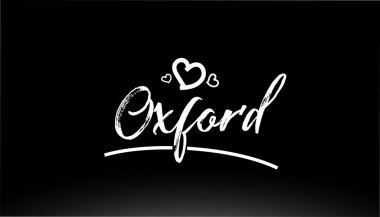 Oxford siyah ve beyaz şehir el yazısı, logo veya tipografi tasarımı için kalbi olan metinler.