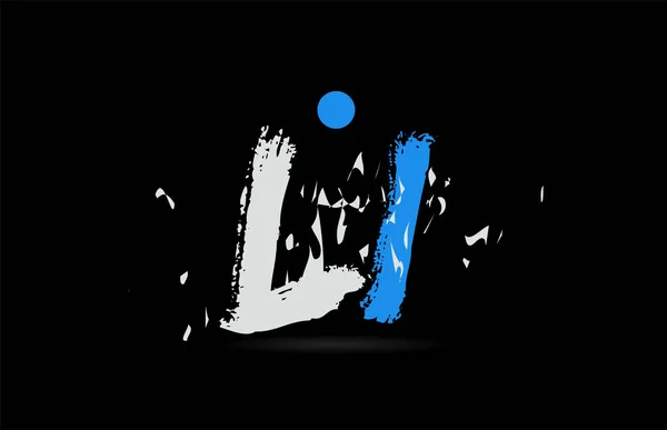 Сине Белая Комбинация Букв Черном Фоне Подходит Качестве Логотипа Компании — стоковый вектор