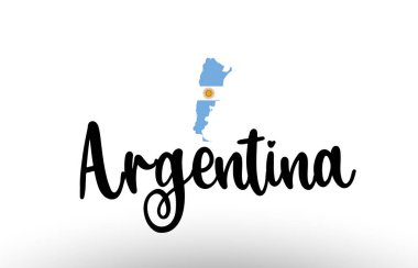 Arjantin büyük metni içinde bir logo ikonu tasarımı için uygun bir bayrak ile