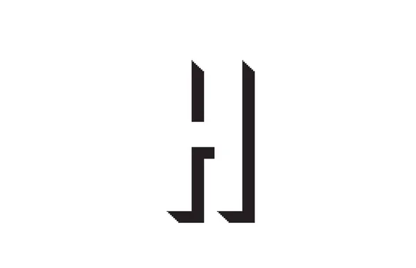 Černobílé Písmeno Abecedy Vhodné Jako Logo Pro Firmu Nebo Firmu — Stockový vektor
