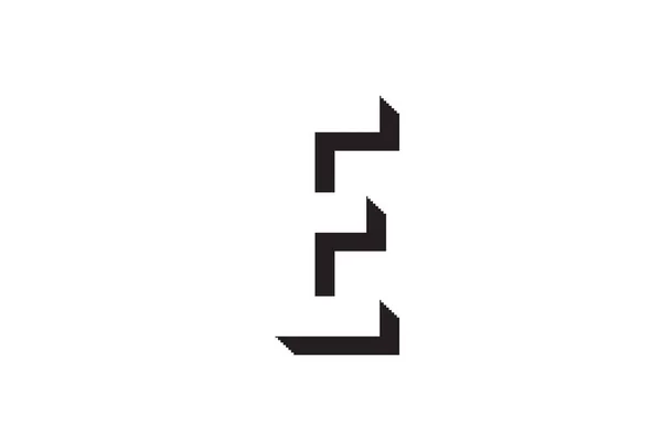 Czarno Biały Litera Alfabetu Nadaje Się Jako Logo Dla Firmy — Wektor stockowy