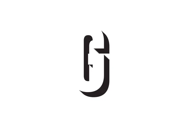Черно Белая Буква Подходит Качестве Логотипа Компании Бизнеса — стоковый вектор