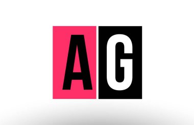 alfabe harfi logo kombinasyonu ag tasarımı bir şirket veya iş için uygun siyah beyaz renkte