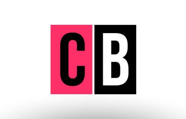 alfabe harfi logo kombinasyonu cb c b tasarımı bir şirket veya iş için uygun siyah beyaz renkler ile