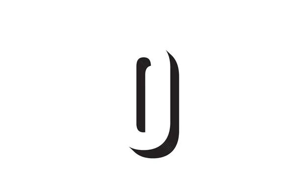 Чорно Біла Літера Про Абетку Підходить Логотип Компанії Або Бізнесу — стоковий вектор