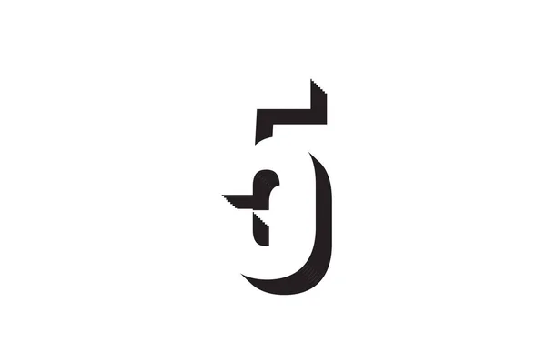 Ασπρόμαυρο Αριθμός Κατάλληλο Λογότυπο Για Μια Εταιρεία Μια Επιχείρηση — Διανυσματικό Αρχείο