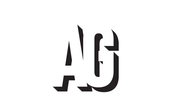 Zwart Wit Een Alfabet Lettercombinatie Geschikt Als Logo Voor Een — Stockvector