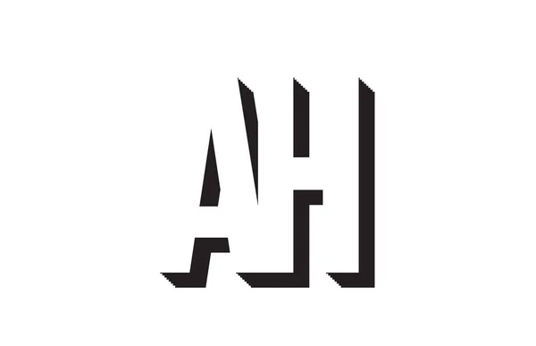 Bianco Nero Una Combinazione Lettere Alfabeto Adatto Come Logo Azienda — Vettoriale Stock