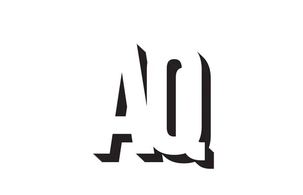 Preto Branco Uma Combinação Letras Alfabeto Adequado Como Logotipo Para —  Vetores de Stock
