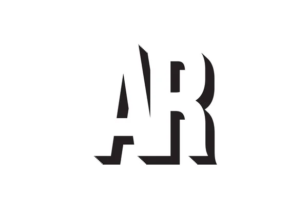 Schwarz Weiß Alphabet Buchstabenkombination Geeignet Als Logo Für Ein Unternehmen — Stockvektor