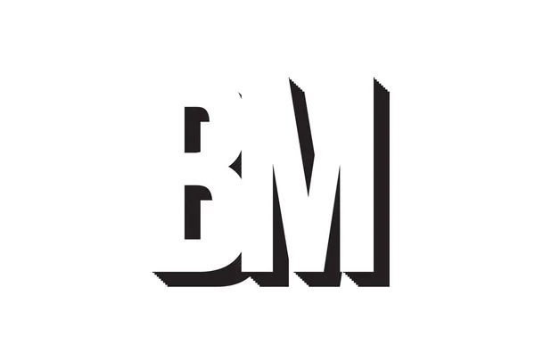 Zwart Wit Alfabet Lettercombinatie Geschikt Als Logo Voor Een Bedrijf — Stockvector