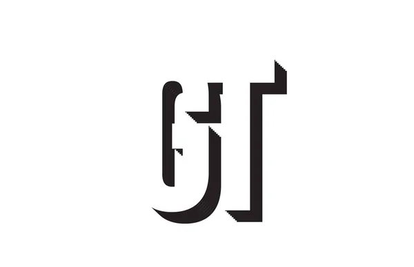 Μαύρο Και Άσπρο Συνδυασμό Γραμμάτων Αλφαβήτου Κατάλληλο Λογότυπο Για Μια — Διανυσματικό Αρχείο