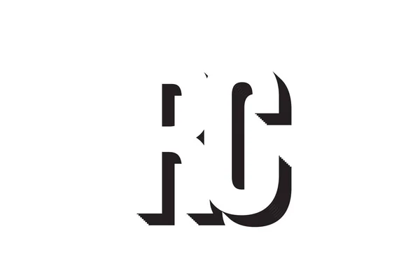 Black White Alphabet Letter Combination Suitable Logo Company Business — Stock Vector