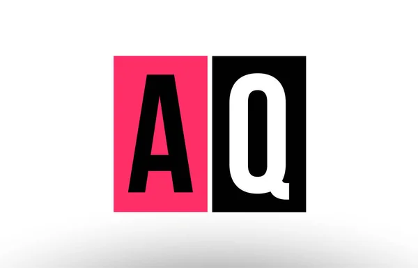 Alphabet Buchstabe Logo Kombination Ein Design Mit Schwarz Rosa Weißen — Stockvektor