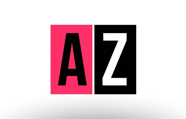 Alfabeto Letra Logo Combinación Diseño Con Negro Rosa Blanco Colores — Archivo Imágenes Vectoriales
