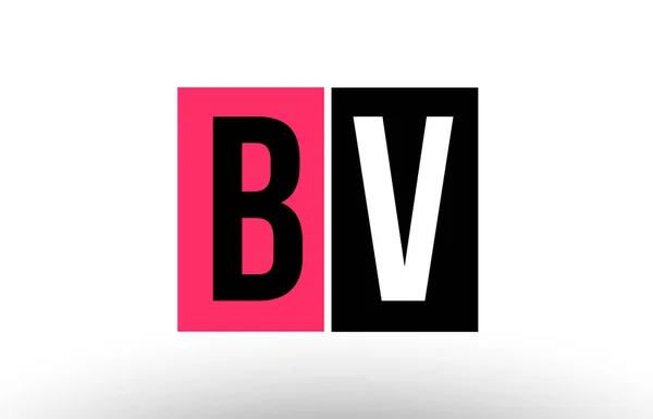 Alfabeto Letra Logotipo Combinação Design Com Preto Rosa Branco Cores —  Vetores de Stock
