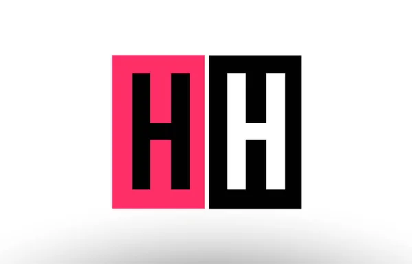 Αλφάβητο Γράμμα Λογότυπο Συνδυασμό Σχεδιασμό Μαύρο Ροζ Λευκό Χρώμα Κατάλληλο — Διανυσματικό Αρχείο