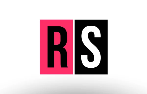 Alfabeto Letra Logotipo Combinação Design Com Preto Rosa Branco Cores —  Vetores de Stock