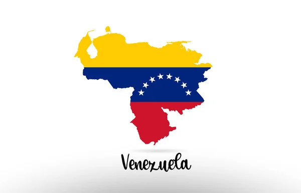 Прапор Венесуели Межах Країни Прапор Країни Рамках Дизайну Кордону Підходить — стоковий вектор