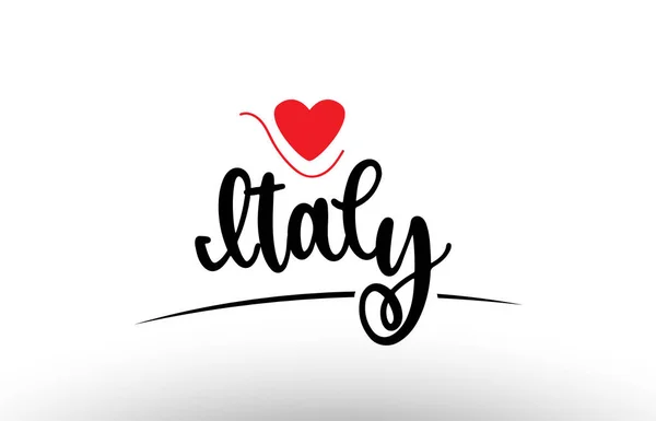 Logo Simgesi Veya Tipografi Tasarımı Için Uygun Kırmızı Aşk Kalbine — Stok Vektör