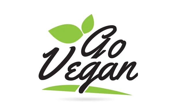 Vegano Texto Palabra Escrita Mano Para Diseño Tipografía Color Negro — Vector de stock