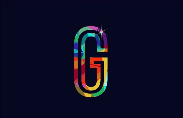 Gekleurde Regenboog Alfabet Letter Logo Ontwerp Geschikt Voor Een Bedrijf — Stockvector