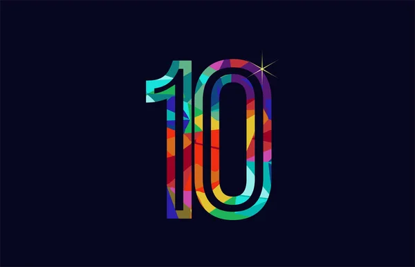 Projeto Colorido Logotipo Arco Íris Número Adequado Para Uma Empresa —  Vetores de Stock