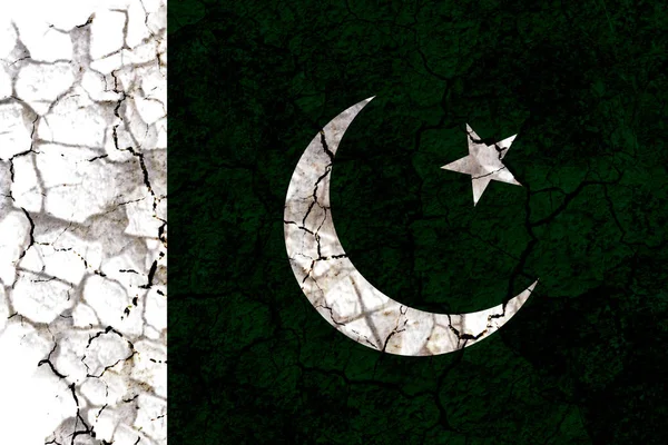 Paquistão Símbolo Bandeira País Pintado Uma Parede Grungy Rachado Conceito — Fotografia de Stock