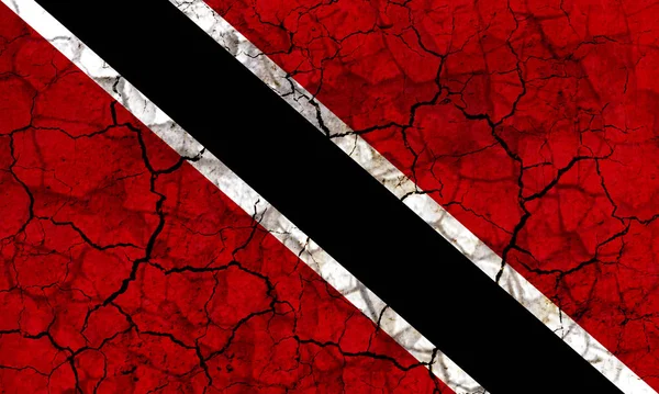Trinidad Tobago Símbolo Bandera Del País Pintado Una Pared Gruesa —  Fotos de Stock