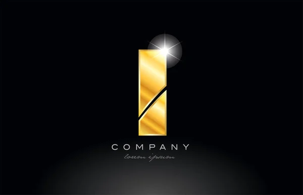 Buchstabe Gold Goldenes Alphabet Logo Symbol Design Mit Metall Optik — Stockvektor