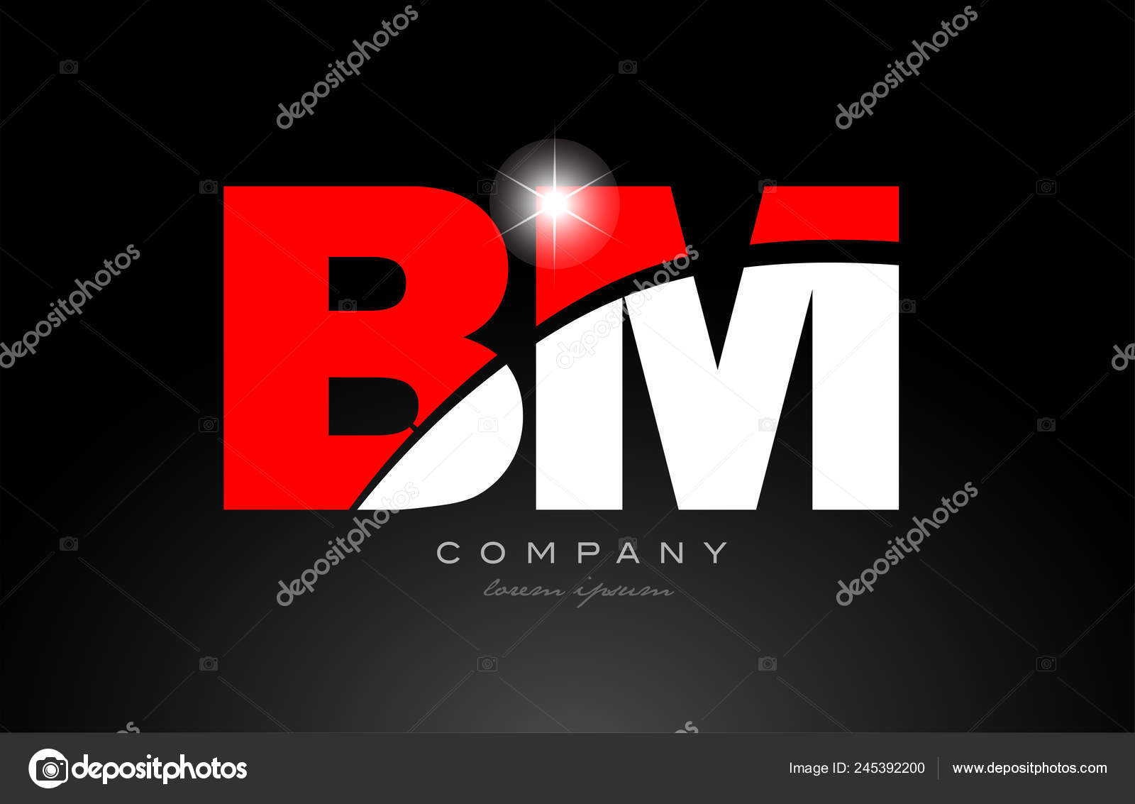 red grey alphabet letter pm p m logo combination icon design