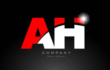 kırmızı beyaz alfabe harf kombinasyonu ah bir şirket veya iş için uygun bir h logo ikonu tasarımı