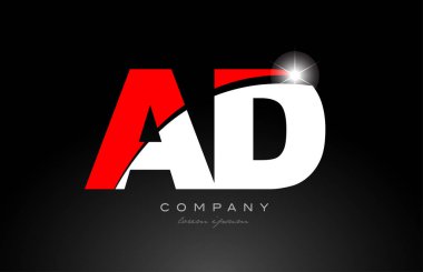 kırmızı beyaz alfabe harf kombinasyonu bir şirket veya iş için uygun bir d logo ikonu tasarımı reklam