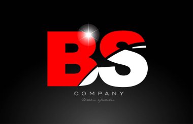kırmızı beyaz alfabe harf kombinasyonu bs b 'nin logo simgesi bir şirket veya iş için uygun tasarımı