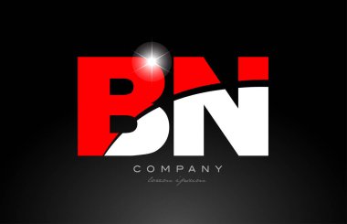 kırmızı beyaz alfabe harf kombinasyonu bn b n logo dizaynı bir şirket veya iş için uygun