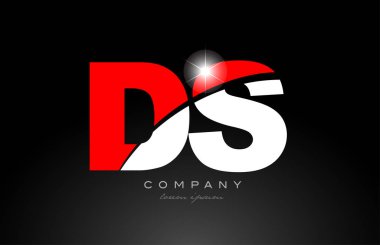 kırmızı beyaz alfabe harf kombinasyonu d 'nin logo simgesi bir şirket veya iş için uygun tasarımı