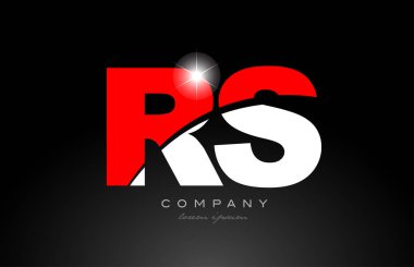 kırmızı beyaz alfabe harf kombinasyonu rs r logo simgesi tasarımı bir şirket veya iş için uygundur