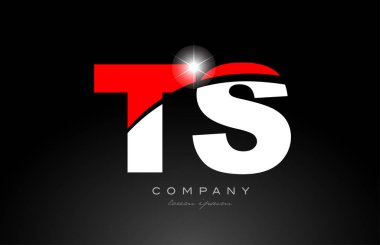 kırmızı beyaz alfabe harf kombinasyonu t 's logo simgesi tasarımı bir şirket veya iş için uygun