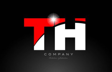 kırmızı beyaz alfabe harf kombinasyonu bu logo simgesi tasarımı bir şirket veya iş için uygundur