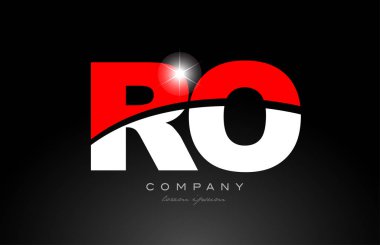 kırmızı beyaz alfabe harf kombinasyonu ro r o logo dizaynı bir şirket veya iş için uygun