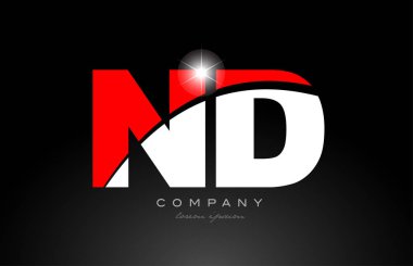 kırmızı beyaz alfabe harf kombinasyonu ve bir şirket veya iş için uygun logo simgesi tasarımı