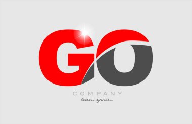 Gri kırmızı alfabe logosu dizaynı bir şirket veya işletme için uygun.