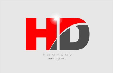 Gri kırmızı alfabe logosu dizaynında bir şirket veya işletme için uygun HD H 'nin kombinasyonu.